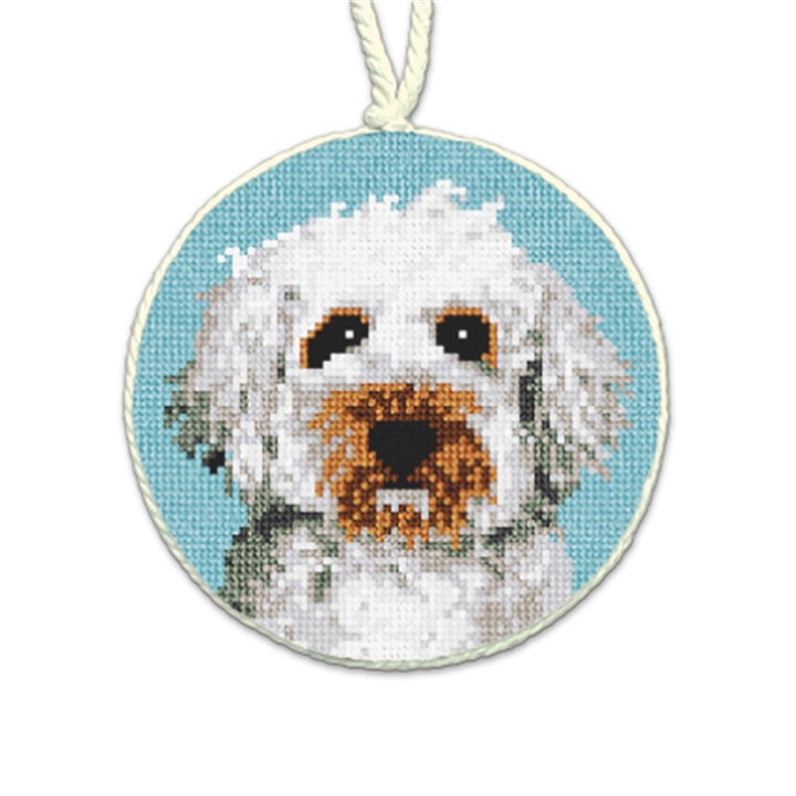 Maltese Needlepoint Ornament 