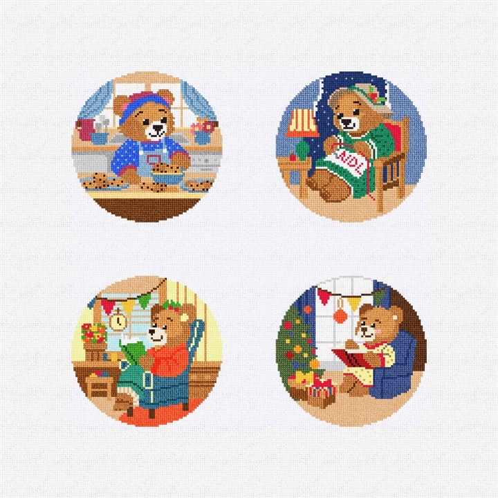 Mama Bear's Needlepoint Ornament Set Kit