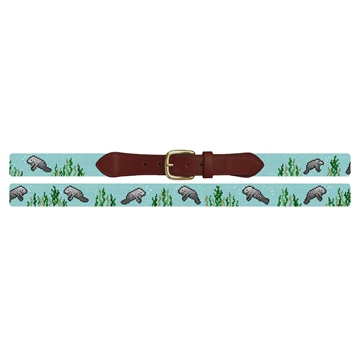 Manatee Needlepoint Belt