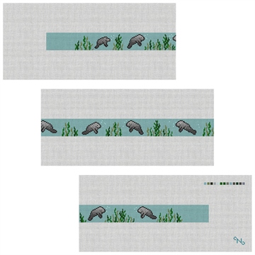Manatee Needlepoint Belt Kit