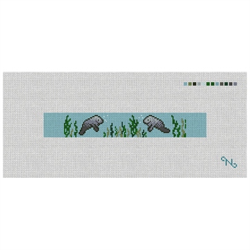 Manatee Needlepoint Key Fob Kit