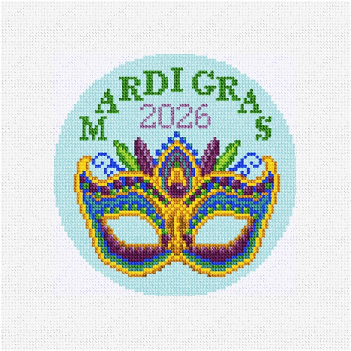 Mardi Gras Celebration Needlepoint Ornament Kit