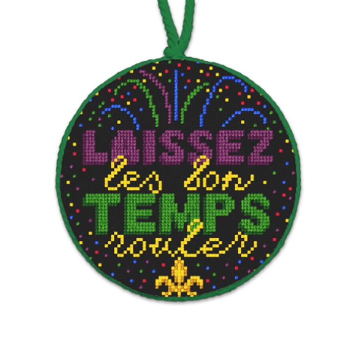 Mardi Gras Grand Times Needlepoint Ornament