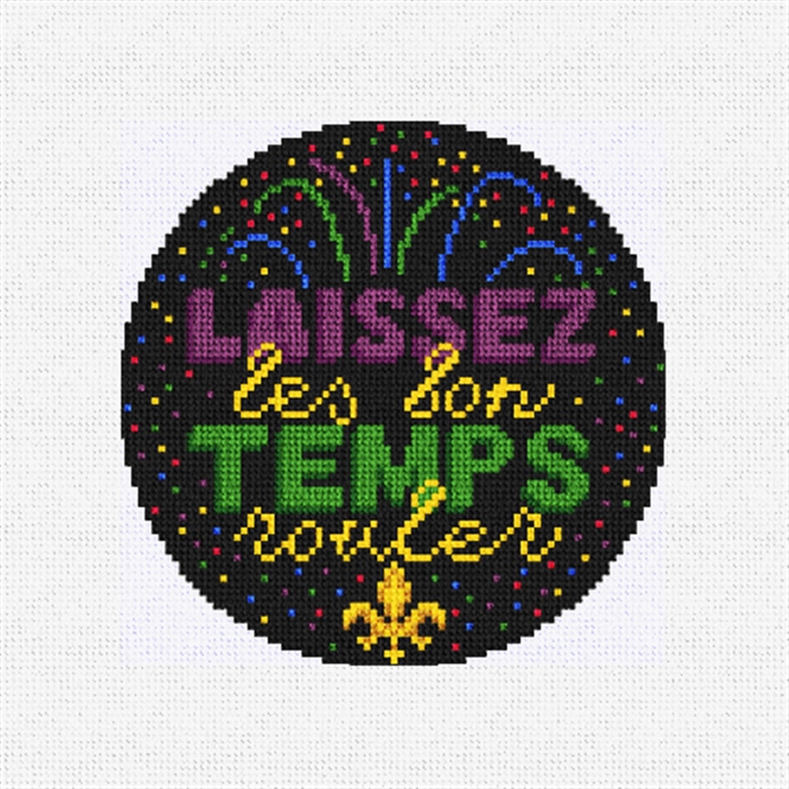 Mardi Gras Grand Times Needlepoint Ornament Kit