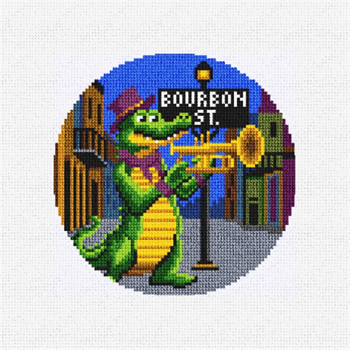 Mardi Gras Jazz Needlepoint Ornament Kit
