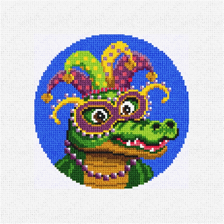 Mardi Gras Mask Needlepoint Ornament Kit