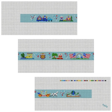 Mardi Gras Parade Needlepoint Belt Kit