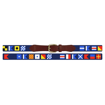 Maritime Signal Flag Needlepoint Custom Belt