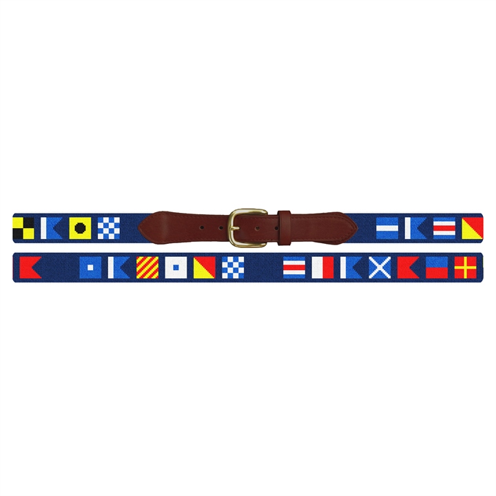 Maritime Signal Flag Needlepoint Custom Belt