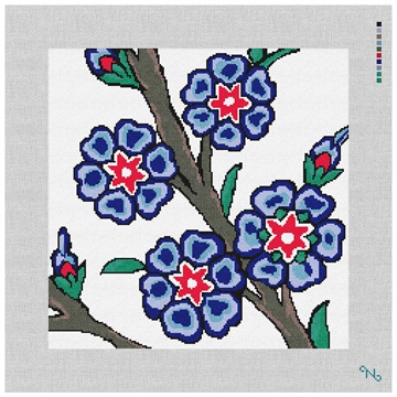 Marmaris Needlepoint Kit Stitched Preview