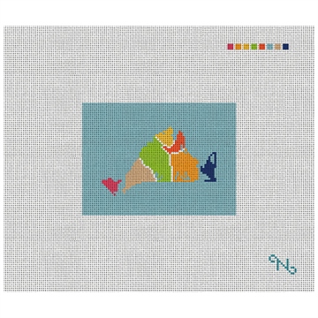 Martha's Map Needlepoint Card Wallet Kit