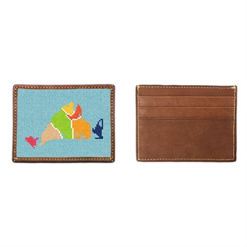 Martha's Vineyard Map Needlepoint Card Wallet