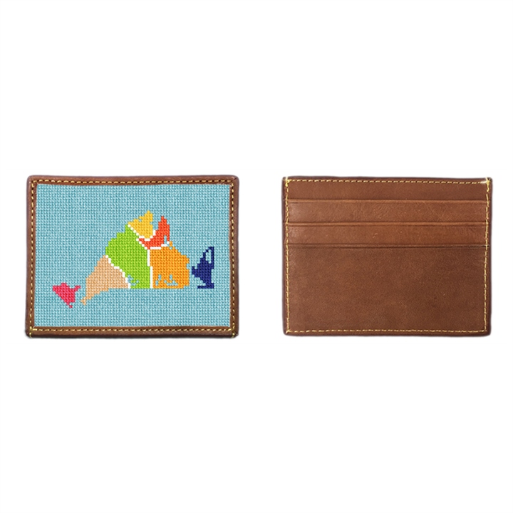 Martha's Vineyard Map Needlepoint Card Wallet
