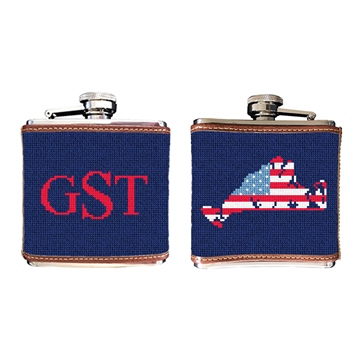 Martha's Vineyard Needlepoint Flask