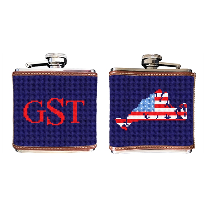 Martha's Vineyard Needlepoint Flask