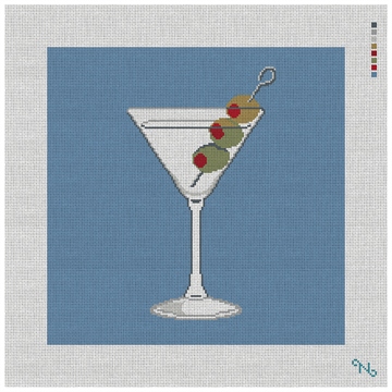 Marvelous Martini Needlepoint Pillow Kit