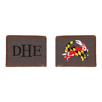 Maryland Crab Flag Needlepoint Wallet 