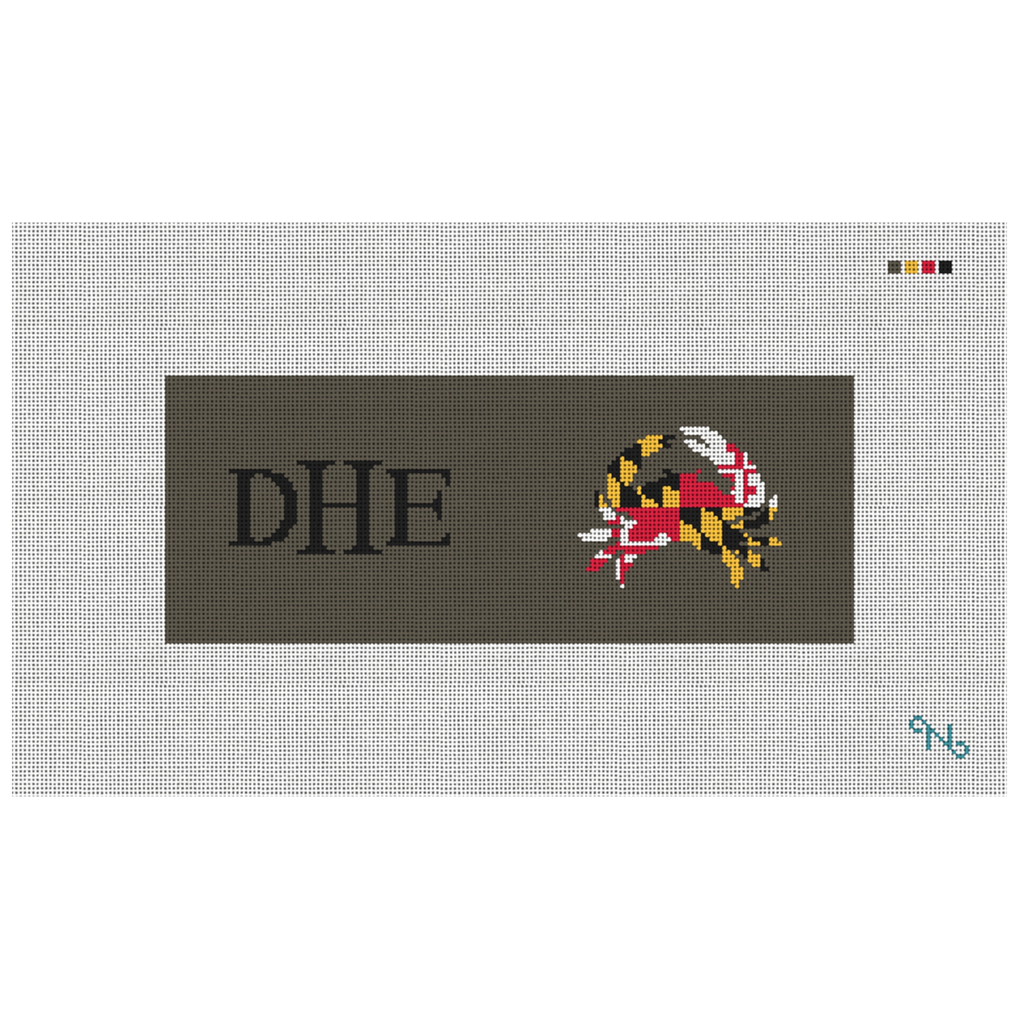 Maryland Crab Flag Needlepoint Wallet Kit