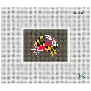 Maryland Flag Needlepoint Card Wallet Kit Stitched Preview