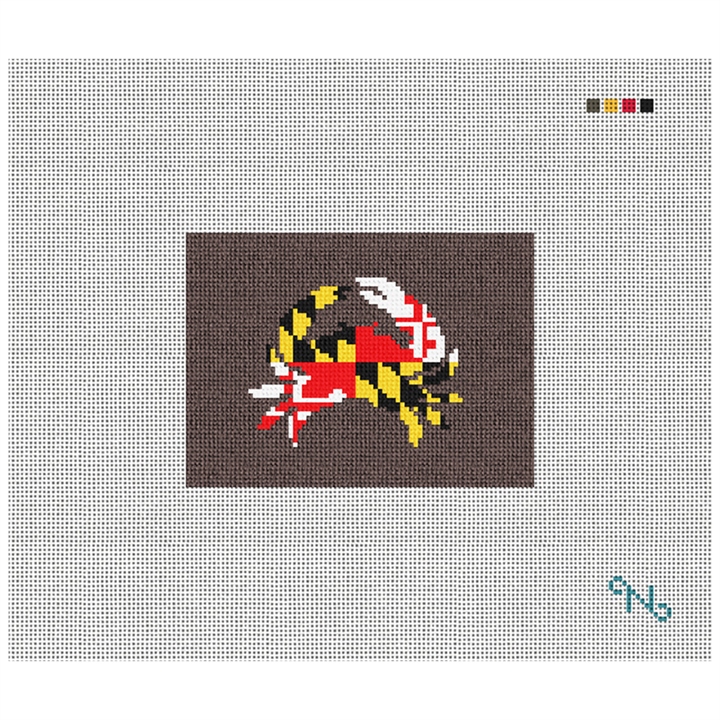 Maryland Flag Needlepoint Card Wallet Kit Stitched Preview