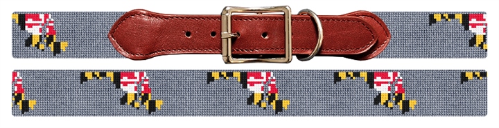 Maryland State Needlepoint Dog Collar