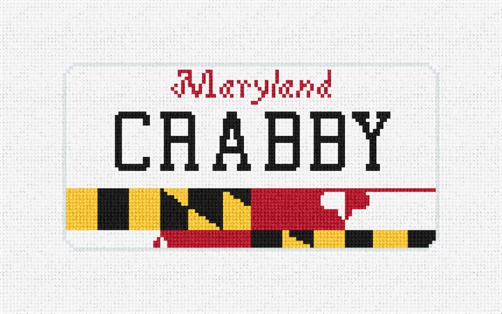 Maryland Vanity Plate Needlepoint Ornament Kit