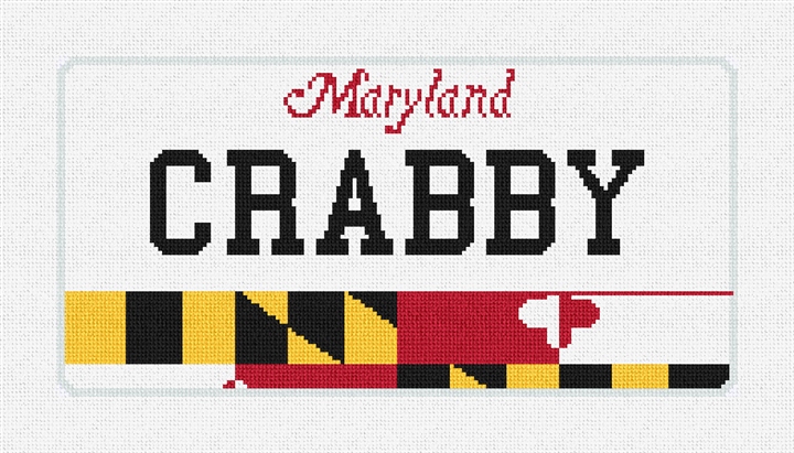 Maryland Vanity Plate Needlepoint Pillow Kit