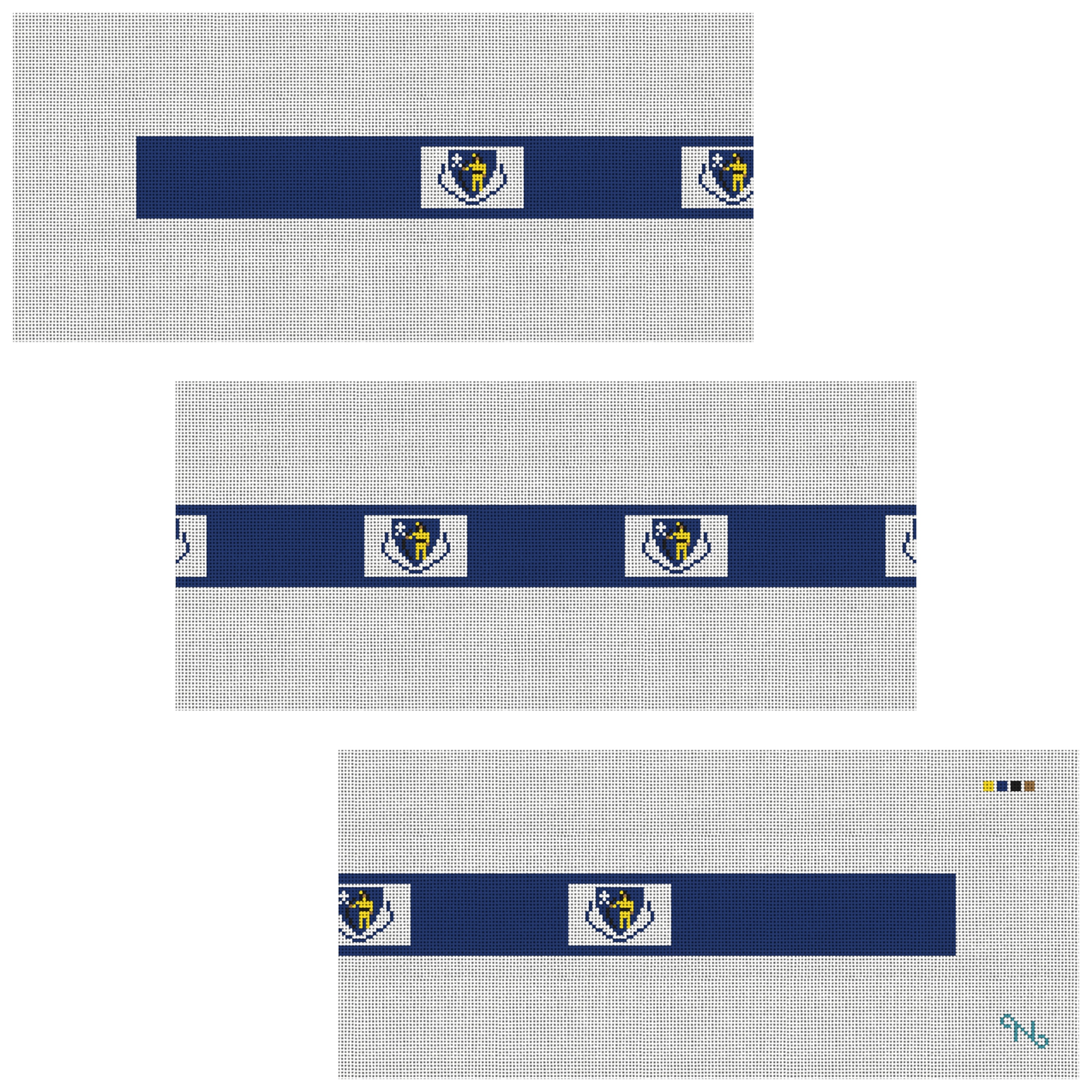 Massachusetts Flag Needlepoint Belt Kit