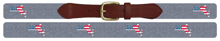 Massachusetts State Needlepoint Belt