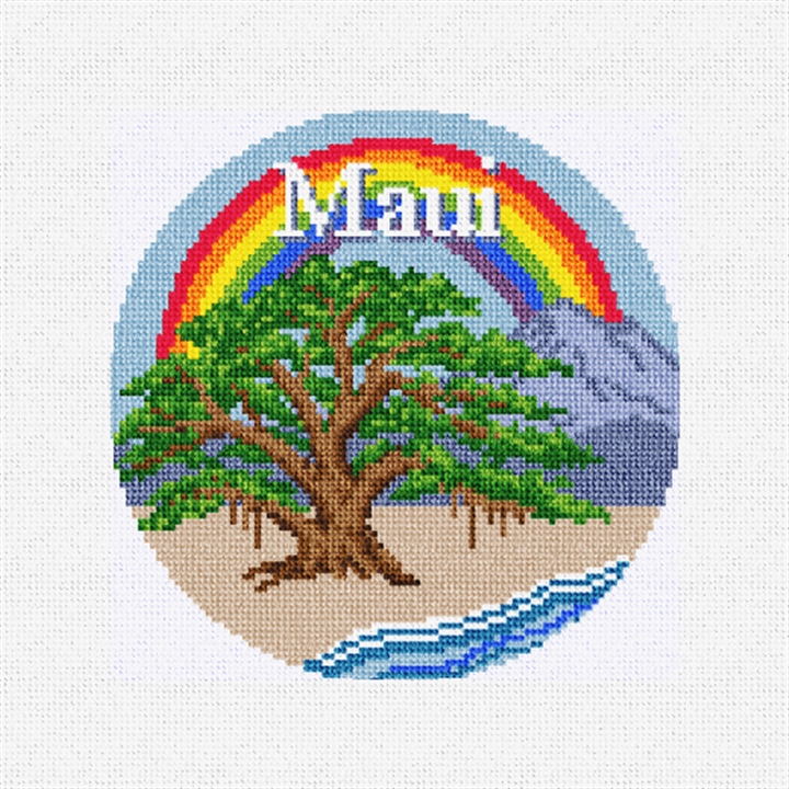 Maui Banyan Tree Needlepoint Ornament Kit