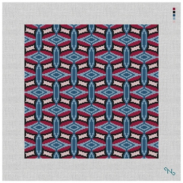 Mayotte Needlepoint with Red and Blue Kit