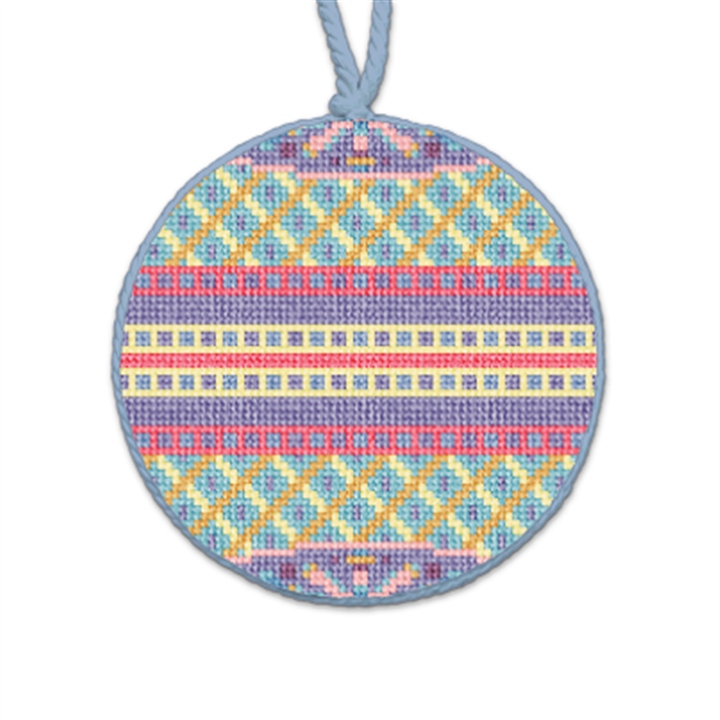 Merry and Cheer Needlepoint Ornament