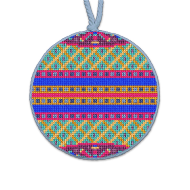 Merry and Joy Needlepoint Ornament