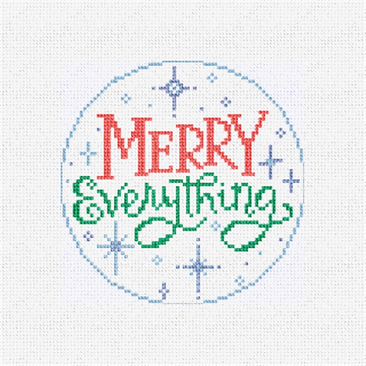 Merry Everything Needlepoint Ornament Kit