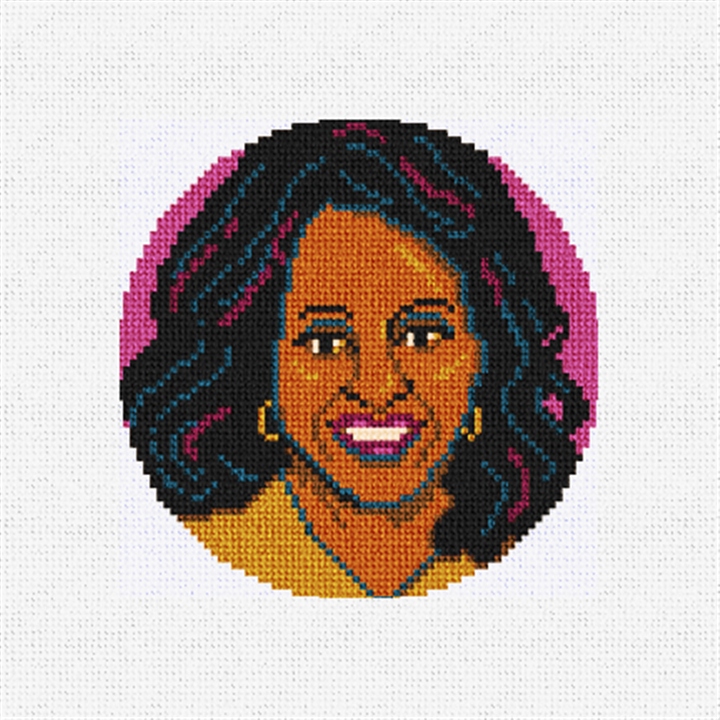 Michelle Obama Needlepoint Ornament Kit