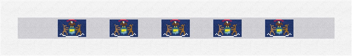 Michigan Flag Needlepoint Dog Collar Kit