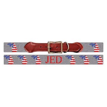 Michigan State Needlepoint Dog Collar