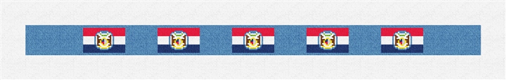 Missouri Flag Needlepoint Dog Collar Kit