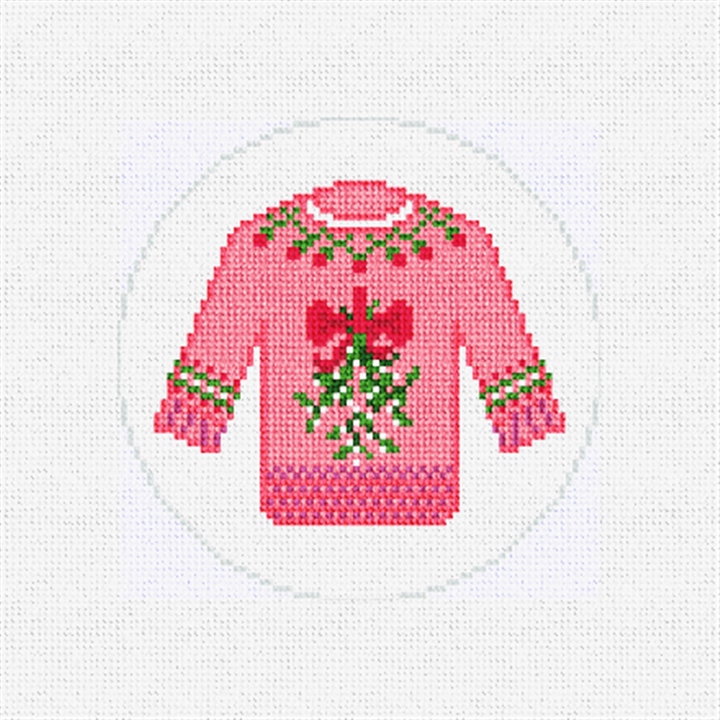 Mistletoe Ugly Sweater Needlepoint Ornament Kit