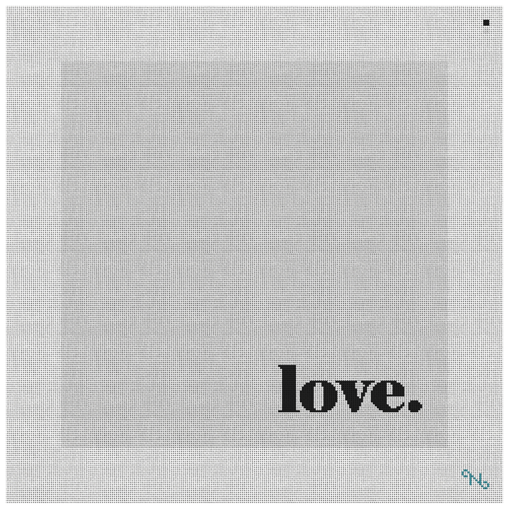 Mod Love Needlepoint Pillow Kit