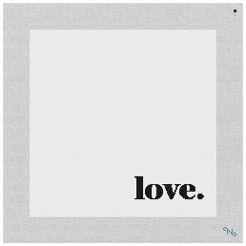 Mod Love Needlepoint Pillow Kit Stitched Preview