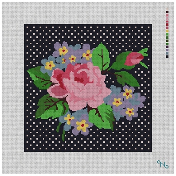Modern Rose Needlepoint Kit