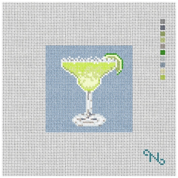 Mondo Margarita Needlepoint Ornament Kit Stitched Preview