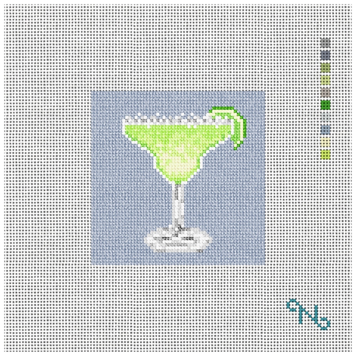 Mondo Margarita Needlepoint Ornament Kit Stitched Preview