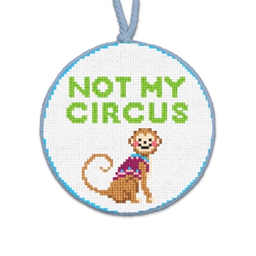 Monkey Business Needlepoint Ornament