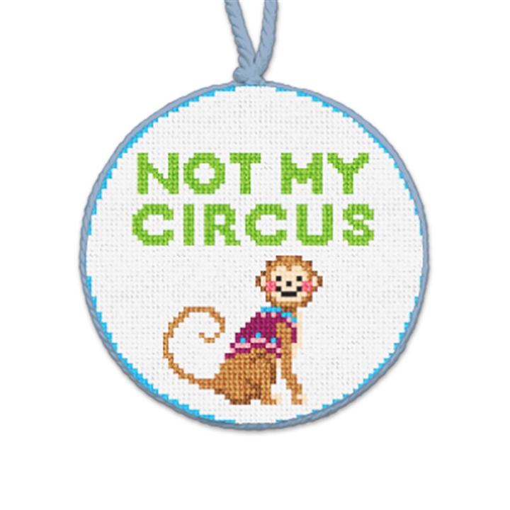 Monkey Business Needlepoint Ornament
