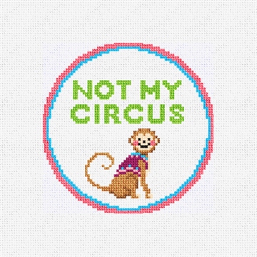 Monkey Business Needlepoint Ornament Kit Stitched Preview