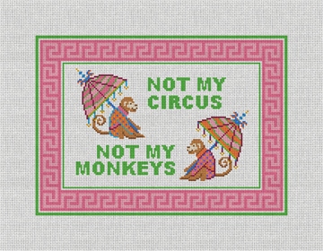 Monkey Mayhem Needlepoint Pillow Kit