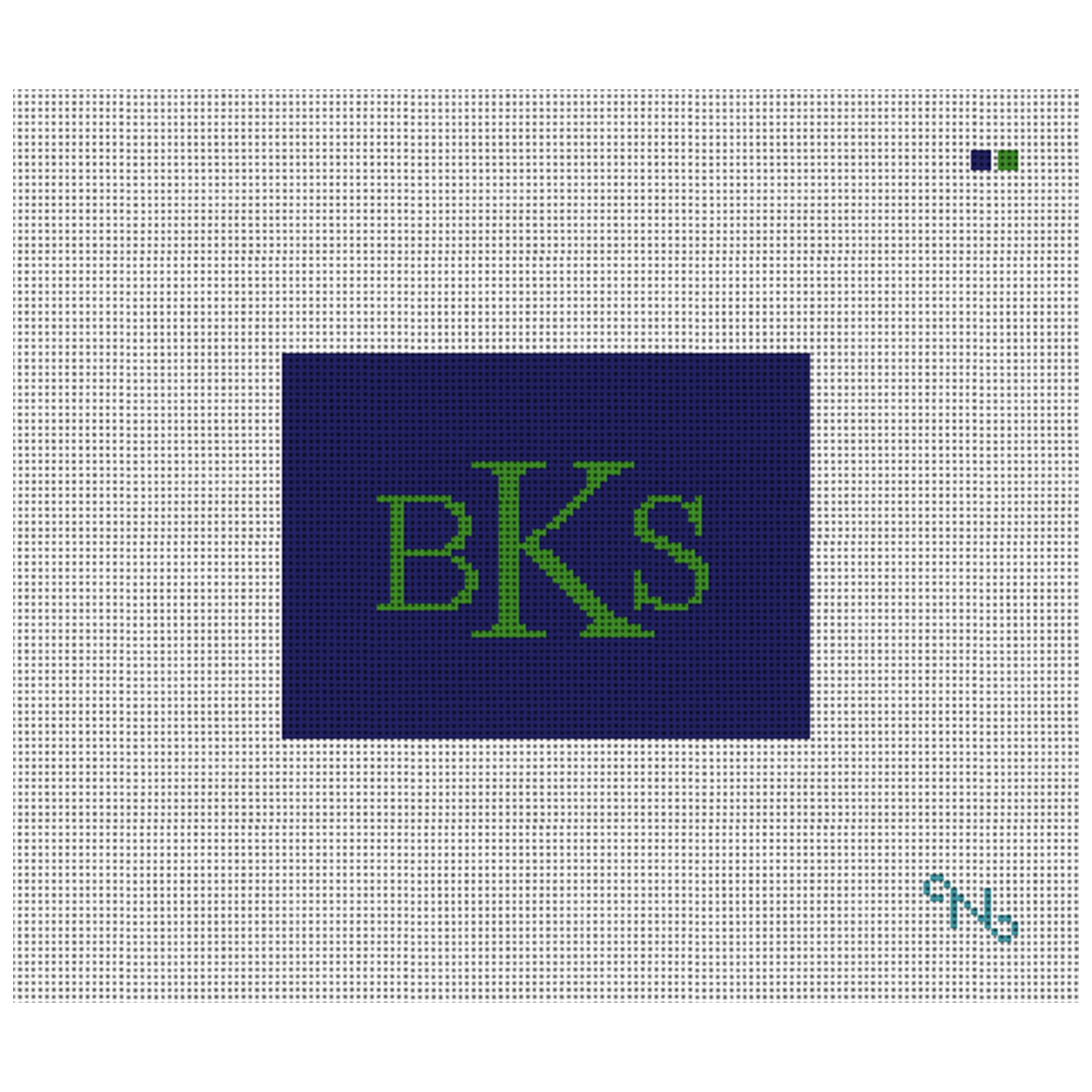 Monogram Needlepoint Card Wallet Kit