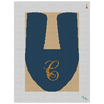 Monogram Slipper Needlepoint Kit